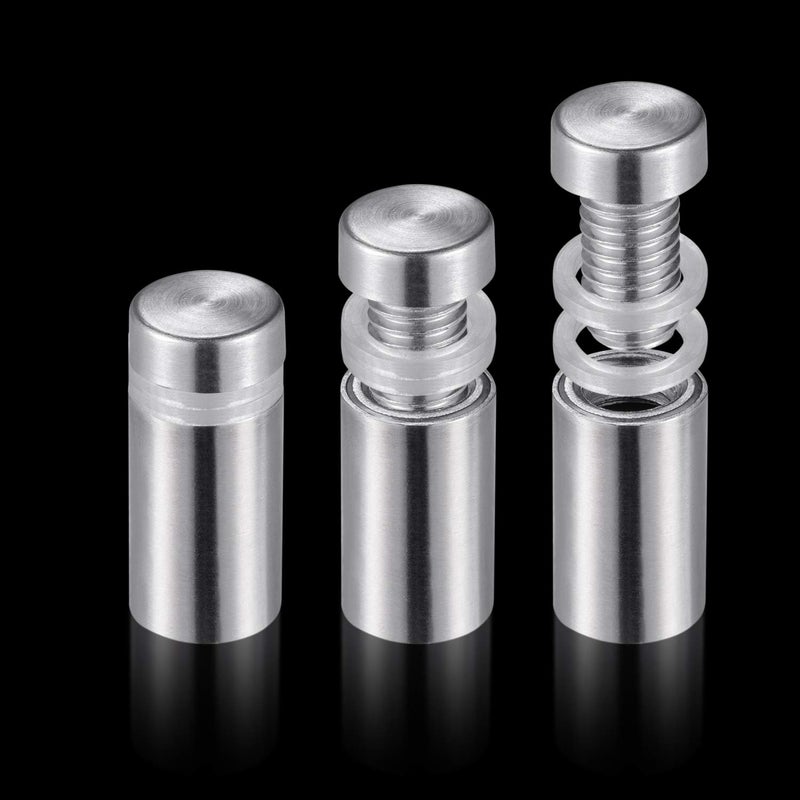 Favide 48 Packs Sign Standoff Screws Advertising Screws Stainless Steel Wall Standoff Mounts Glass Acrylic Nail for Glass Artwork and Sign Displays (1/2 x 1 Inch) - Image 5